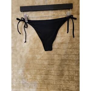 Sexy Tie On Side Women Black Swimsuit Bottoms Size Medium
